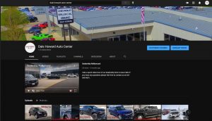 YouTube Channel homepage