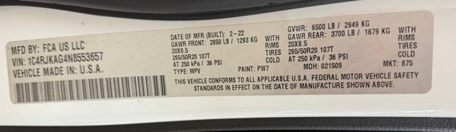 2022 Jeep Grand Cherokee L Altitude