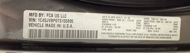 2026 Jeep Grand Wagoneer Limited Altitude