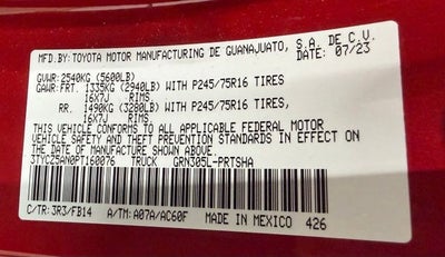 2023 Toyota Tacoma SR V6