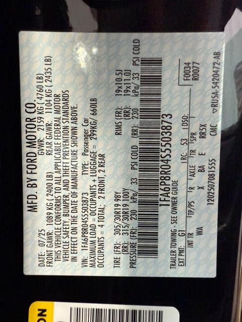 2025 Ford Mustang Dark Horse