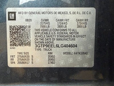 2020 GMC Sierra 1500 AT4