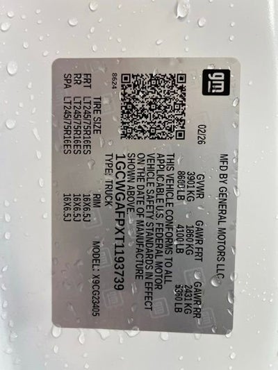 2026 Chevrolet Express Cargo 1WT