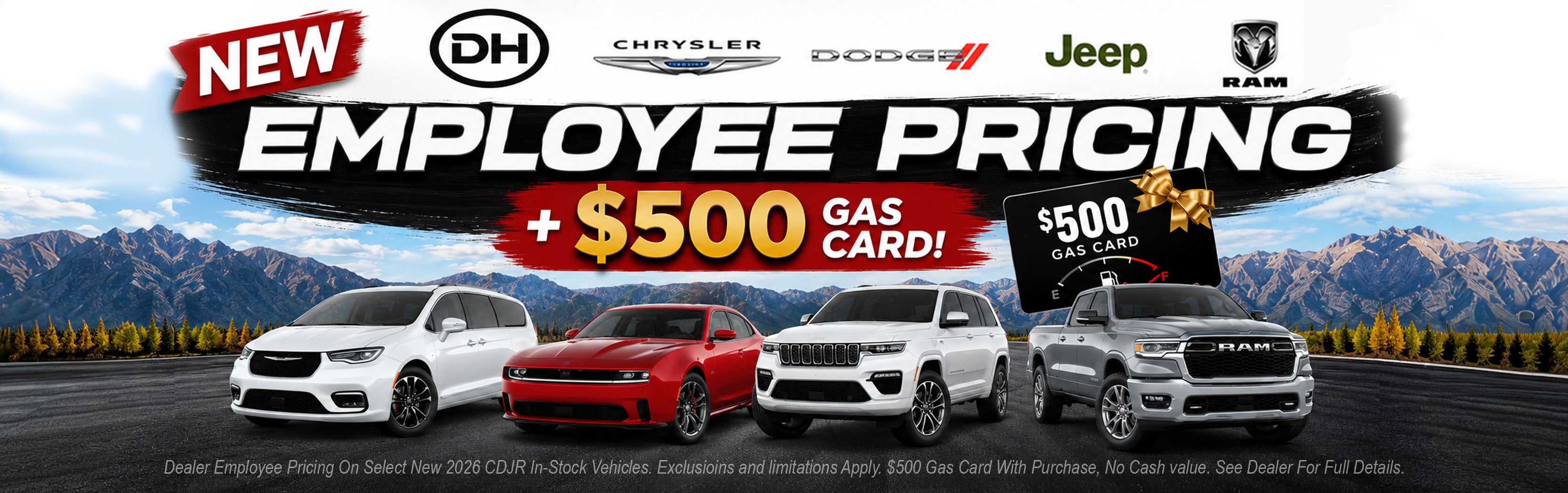 EMPLOYEE PRICING +$500 GAS CARD